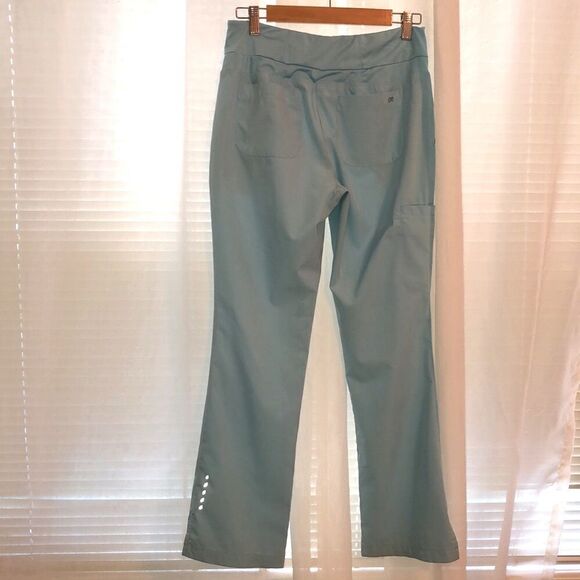 Barco One SP High Waist Powder Blue Drawstring 5 Pocket Scrub Pants - Picture 3 of 17